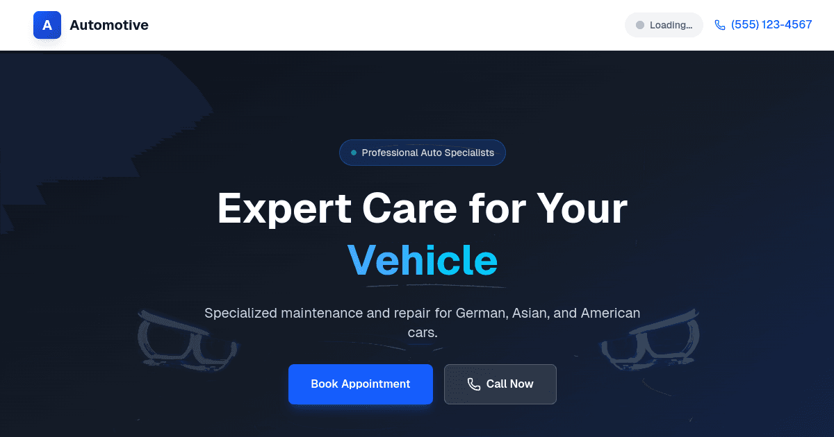 European Auto Service — Booking System